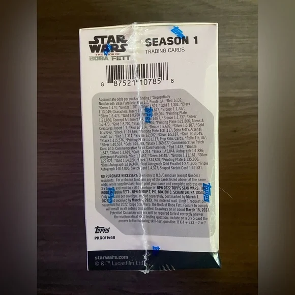 Topps Star Wars Boba Fett Yellow Trading Cards - Picture 3 of 4